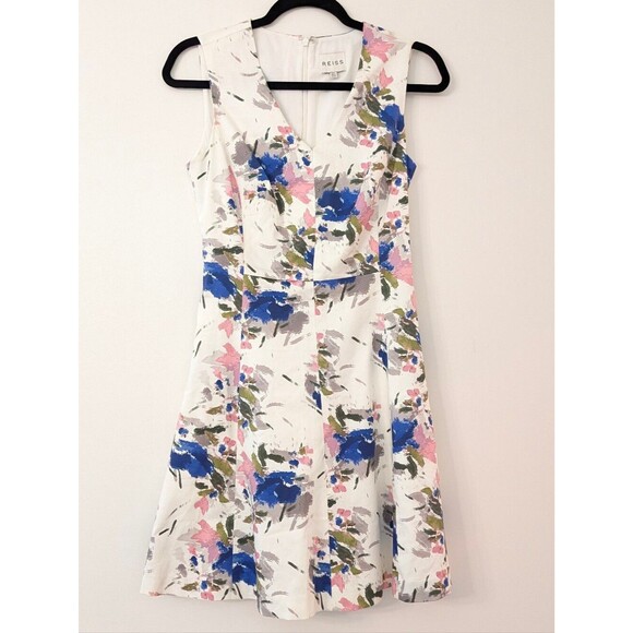 Reiss Dresses & Skirts - REISS Floral Calin Spring Summer Floral Fit and Flare Dress Size 2